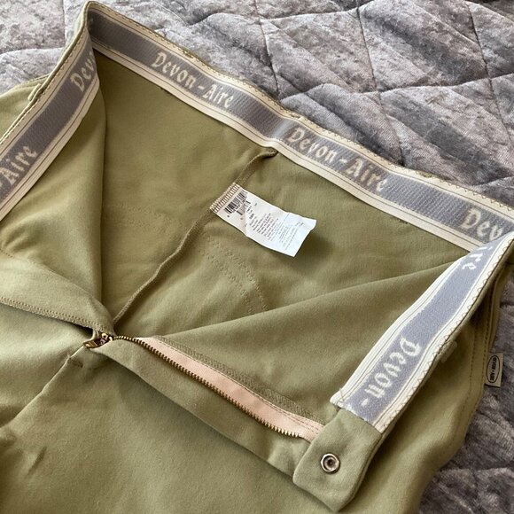 Devon-Aire Riding Breeches Khaki Equestrian Pants 32R Cotton/Spandex full seat - Picture 5 of 8